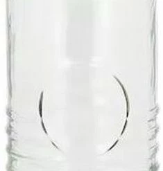 Merkloos Glazen Waterfles SILVESTER - Hout / Transparant - Kunststof / Glas - 8 X 8 X 29 Cm - 1 Liter