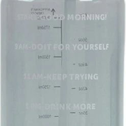 Merkloos Waterfles - Drinkfles - Bidon - Waterfles Met Tijdmarkeringen - Motivatie Waterfles - Waterfles & Drinkfles & Bidon 2 Liter - Drinkfles & Waterfles Met Rietje - Drinkfles Kinderen & Volwassenen - Grote Waterfles | Groen, 2 Liter