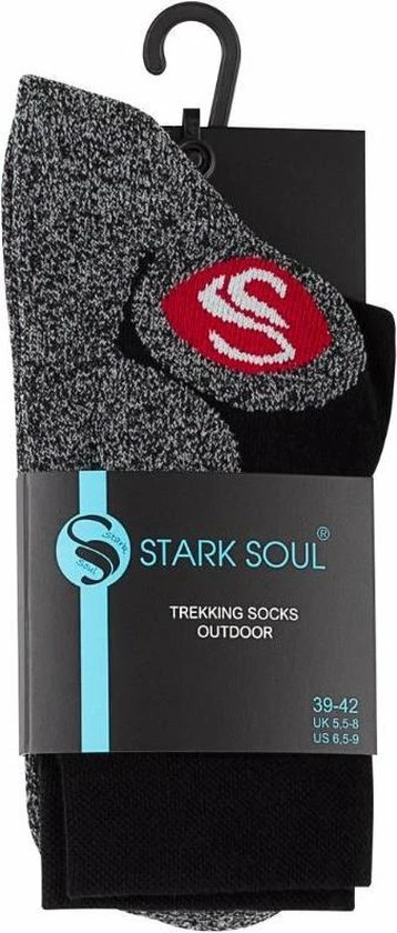 STARK SOUL | Trekking Socks | Wandelsokken | Outdoor | 43-46 | Zwart/Grijs 4 STARK SOUL | Trekking Socks | Wandelsokken | Outdoor | 43-46 | Zwart/Grijs - Afbeelding 2