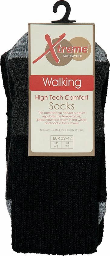 Xtreme Wandelsokken Walking Wol/polyester Zwart Maat 39/42 5 Xtreme Wandelsokken Walking Wol/polyester Zwart Maat 39/42 - Afbeelding 3