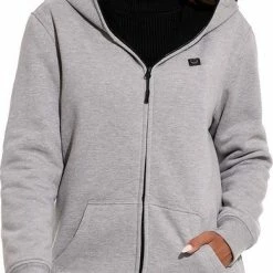 Sailwind Verwarmde Vest/ Hoodie / Trui Met Capuchon / Dames / Grijs Incl. Powerbank -Stroller shop 389x840 3