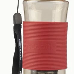Reboottle - Tea - Drinkfles Met Theefilter - Thee Infuser - Theefles - 450ml - Beige/Rood