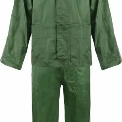 Isoproducts Gecertificeerd winkel 18 C-Line Regenpak Met Capuchon - Groen - Reflecterend - Nieuw Model - Volwassen Maat XXXL