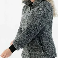 Kjelvik Dames Vest - Teddy Dames Vest - Philou - Zwart Gemeleerd - Maat 46 -Stroller shop 449x840 1