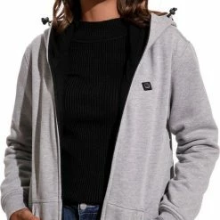Sailwind Verwarmde Vest/ Hoodie / Trui Met Capuchon / Dames / Grijs Incl. Powerbank -Stroller shop 452x840