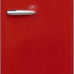 Exquisit RKS100-V-H-160FR - Koelkast - Retro - LED Verlichting - 94 Liter - 38dB - Rood