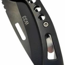 TECQX Z52 Tactical Zakmes - Opvouwbaar - Discreet - Survival Mes – Met Clip - Vlijmscherp – RVS/Staal - Zwart -Stroller shop 464x840 4