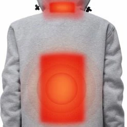 Sailwind Verwarmde Vest/ Hoodie / Trui Met Capuchon / Dames / Grijs Incl. Powerbank -Stroller shop 476x840 1