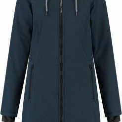 Kjelvik Dames Winterjas - Softshell Parka Dames - Tina - Blauw - Maat 40