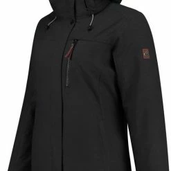 Travelin' Jack Meya - Dames Outdoorjas - Waterdicht En Ademend - Zwart - Maat 44