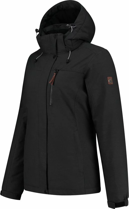 Travelin' Jack Meya - Dames Outdoorjas - Waterdicht En Ademend - Zwart - Maat 44 3 Travelin' Jack Meya - Dames Outdoorjas - Waterdicht En Ademend - Zwart - Maat 44