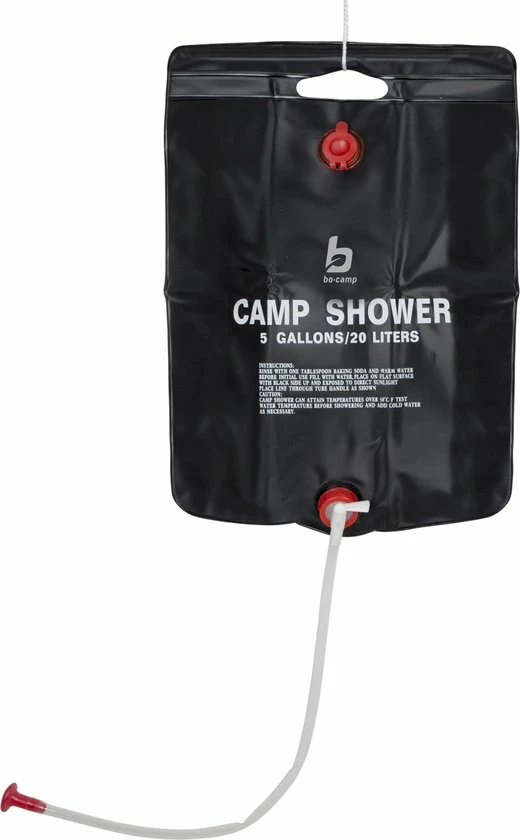 Bo-Camp Solar Douche - Camp Shower - 20 Liter - Zwart 3 Bo-Camp Solar Douche - Camp Shower - 20 Liter - Zwart