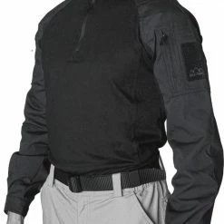 EU-TAC Combat Shirt - Ubac- Militair Shirt- Tactical Combat Shirt - Airsoft - Airsoft Shirt - Militaire Kleding- Zwart - Black - Maat M -Stroller shop 546x840