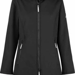 BJØRNSON Signe Softshell Winterjas Parka Dames - Teddy - Maat 40 - Zwart