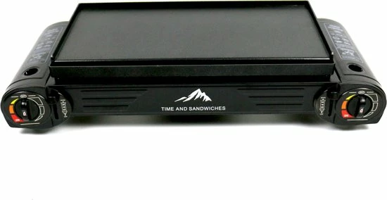 Time And Sandwiches T&S - Draagbaar Dubbel Gasvuur Met Grillplaat - Camping Kooktoestel - Kookstel - Bakplaat - Gasfornuis - 2 Pits - Elektrische Ontsteking - Kookvuur - Kampeer Vuur 4 Time And Sandwiches T&S - Draagbaar Dubbel Gasvuur Met Grillplaat - Camping Kooktoestel - Kookstel - Bakplaat - Gasfornuis - 2 Pits - Elektrische Ontsteking - Kookvuur - Kampeer Vuur - Afbeelding 2