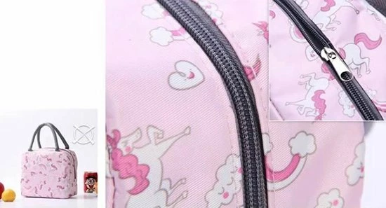 SIVAYES Lunchtas - Koeltas - Schooltas - Leuke Vrolijke Picknicktas - Kinderen & Volwassenen - Roze Unicorn-Eenhoorn - Sinterklaascadeau - Kerstcadeau 4 SIVAYES Lunchtas - Koeltas - Schooltas - Leuke Vrolijke Picknicktas - Kinderen & Volwassenen - Roze Unicorn-Eenhoorn - Sinterklaascadeau - Kerstcadeau - Afbeelding 2