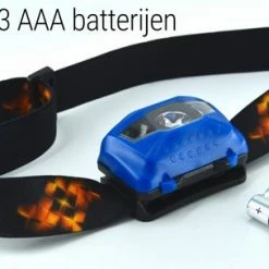 Hoofdlamp LED - Hoofdlampje Waterdicht - Incl AAA Batterijen - Blauw - King Mungo -Stroller shop 550x304 1