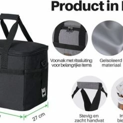 Weve Goods Packaway 4 Laags Geïsoleerde Koeltas - Lunchtas 30 Liter - Zwart -Stroller shop 550x320 3