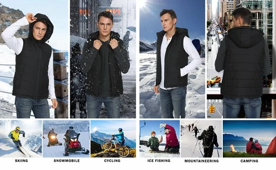 Sailwind Verwarmde Bodywarmer Heren Met Powerbank - Voor Fietsen/Motor/Ski/Kamperen/Vissen/Golf En Meer 14 Sailwind Verwarmde Bodywarmer Heren Met Powerbank - Voor Fietsen/Motor/Ski/Kamperen/Vissen/Golf En Meer - Afbeelding 12