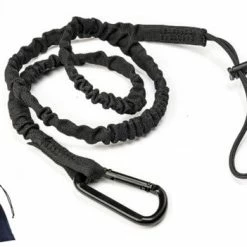 Bob Online ™ - 1 Stuk – Zwart – Gereedschaplijn – Gereedschaplanyard – Elasticate Tool Lanyard – Maximum Load Capacity 2 Kg – Elastisch Gereedschap Lanyard – Gereedschap Valbeveiliging Koord