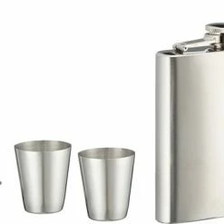 Merkloos Decopatent® RVS Heupfles - 4 Delige Gift Set - Platvink - RVS Zakflacon - Zakfles - Drankfles - Drankflacon Heupflesje - Incl. Trechter En 2x Bekers -Stroller shop 550x368 8