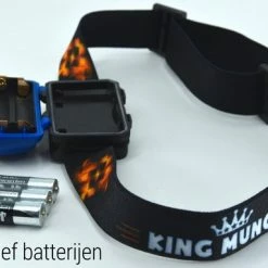Hoofdlamp LED - Hoofdlampje Waterdicht - Incl AAA Batterijen - Blauw - King Mungo -Stroller shop 550x383 1