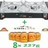 SMH LINE® - Dubbele Campingland -Portable GAS Stove - 2-Pits - RVS - Camping Kooktoestel - Kookbrander - -Gasbranders- Kookstel- Draagbaar Gasfornuis- INCLUSIEF 8x Gasflessen -Stroller shop 550x387 4