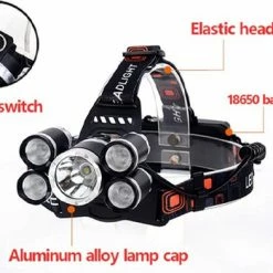 Headlight LED Hoofd Zaklamp - 8000 Lumen - Incl. 2x Batterij 18650 + Oplaadkabel -Stroller shop 550x392 1