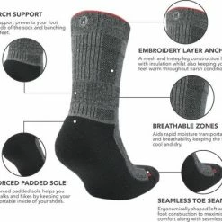 Norfolk - Alle Seizoenen Wandelsokken - PROLEN® En Merinowol Dubbellaagse Wandelsokken - Donatello - Zwart - Unisex -35-38 -Stroller shop 550x444 5