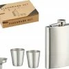 Merkloos Decopatent® RVS Heupfles - 4 Delige Gift Set - Platvink - RVS Zakflacon - Zakfles - Drankfles - Drankflacon Heupflesje - Incl. Trechter En 2x Bekers -Stroller shop 550x460 2