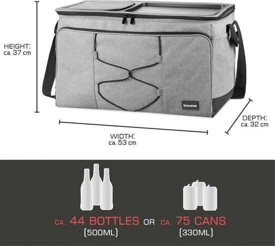 Bomoe Opvouwbare Koeltas IceBreezer KT53 - Koelbox Voor Onderweg - 53x37x32 Cm - 52 Liter - Picknicktas Perfect Voor Barbecues Of Festivals 5 Bomoe Opvouwbare Koeltas IceBreezer KT53 - Koelbox Voor Onderweg - 53x37x32 Cm - 52 Liter - Picknicktas Perfect Voor Barbecues Of Festivals - Afbeelding 3