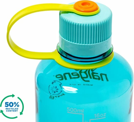 Nalgene Narrow Mouth Bottle - Drinkfles - 16oz - BPA Free - SUSTAIN - Cerulean 6 Nalgene Narrow Mouth Bottle - Drinkfles - 16oz - BPA Free - SUSTAIN - Cerulean - Afbeelding 4