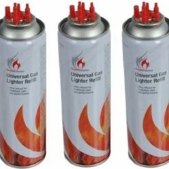 Merkloos 3x Aansteker Gas / Butaan Gasfles 250 Ml