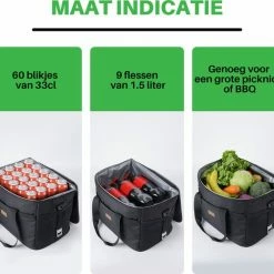 Weve Goods Packaway 4 Laags Geïsoleerde Koeltas - Lunchtas 30 Liter - Zwart -Stroller shop 550x506 5