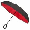 Merkloos Impliva RU-6 Inside Out Windproof Paraplu - Dubbeldoeks - Ø 107 Cm - Zwart/Rood