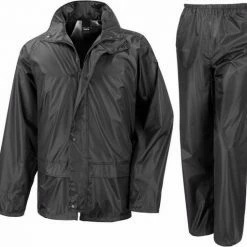 Result Zwart All Weather Regenpak Voor Volwassenen 2XL (46/56)