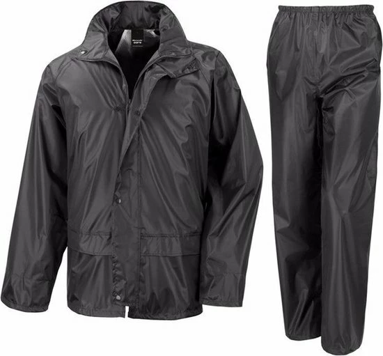 Result Zwart All Weather Regenpak Voor Volwassenen 2XL (46/56) 3 Result Zwart All Weather Regenpak Voor Volwassenen 2XL (46/56)