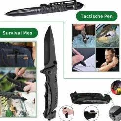 Merkloos Survival Kit – 35-delig – Outdoor Kit – Survival Set – Mes – Kompas – Noodpakket – Survival Gear – Multitool Creditcard – Incl. Opbergdoos -Stroller shop 550x512 2