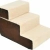 PawHut Hondentrap 3 Treden Kattentrap Huisdierentrap Huisdier Pluche Beige D06-004 -Stroller shop 550x518 3