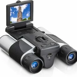 Cofornye Verrekijker Met Camera | Digitale Camera En Verrekijker | 8 X Vergroten 25mm Binoculair | Inclusief 16GB SD-kaart | Zwart/Grijs