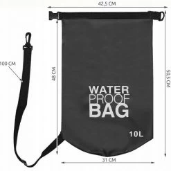 AA Commerce Waterproof Dry Bag Sack - Waterdichte Zak Tas - Reistas Schoudertas Survival Outdoor Rugzak - 10L Zwart -Stroller shop 550x520 5