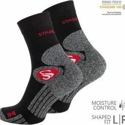 STARK SOUL | Trekking Socks | Wandelsokken | Outdoor | 43-46 | Zwart/Grijs