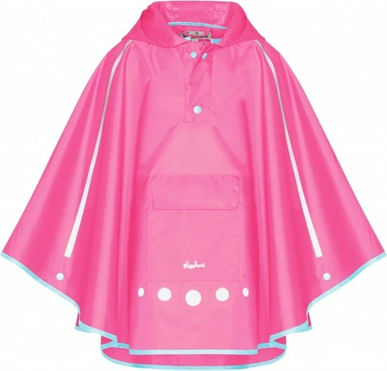 Playshoes - Regenponcho Voor Kinderen - Opvouwbaar - Roze - Maat XL 3 Playshoes - Regenponcho Voor Kinderen - Opvouwbaar - Roze - Maat XL