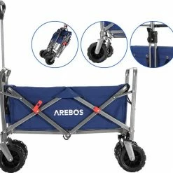 AREBOS Handkar | Transportwagen | Apparatuurwagen | Opvouwbaar | Blauw -Stroller shop 550x527 4