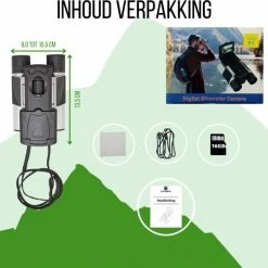 Cofornye Verrekijker Met Camera | Digitale Camera En Verrekijker | 8 X Vergroten 25mm Binoculair | Inclusief 16GB SD-kaart | Zwart/Grijs -Stroller shop 550x535