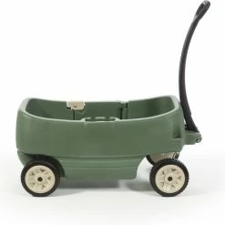 Step2 Wagon For Two Plus - Bolderkar Met 2 Zitjes Met Gordels Voor Kinderen - Kunststof Bolderwagen In Groen Met Duwstang - Voor Peuters En Kleuters -Stroller shop 550x535 4