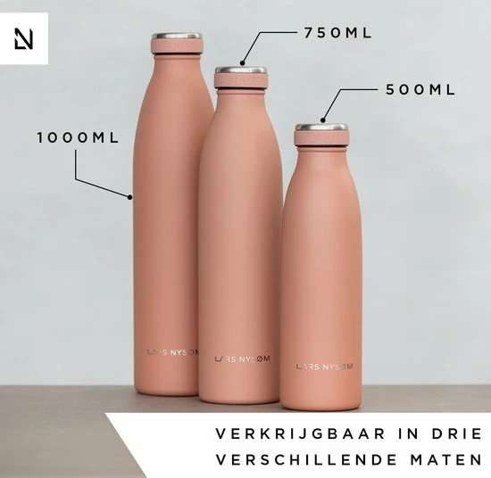 LARS NYSØM Roestvrijstalen Drinkfles 'Ren' 750ml Blue Stone 9 LARS NYSØM Roestvrijstalen Drinkfles 'Ren' 750ml Blue Stone - Afbeelding 7