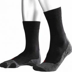 FALKE TK2 Explore Cool Wandelsokken Mid-rise Zacht Thermisch Anti-blaar Antizweet Zonder Motief Met Elastische Boord Verkoelend Duurzaam Ademend Sneldrogend Zwart Heren Sportsokken - Maat 46-48 -Stroller shop 550x540