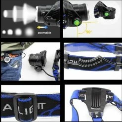 TrendX Waterdichte LED Zaklamp - Koplamp - Hoofd Lamp - Night Lamp - LED Torch Voor Jacht, Vissen En Camping -Stroller shop 550x548 16