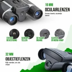 Cofornye Verrekijker Met Camera | Digitale Camera En Verrekijker | 8 X Vergroten 25mm Binoculair | Inclusief 16GB SD-kaart | Zwart/Grijs -Stroller shop 550x550 10